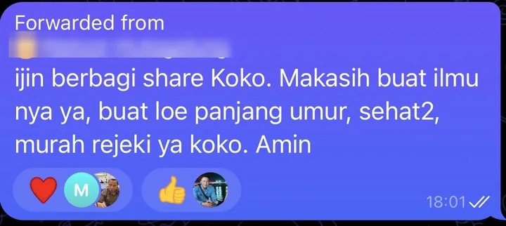 Testimoni member kelas N.: Makasih buat ilmunya