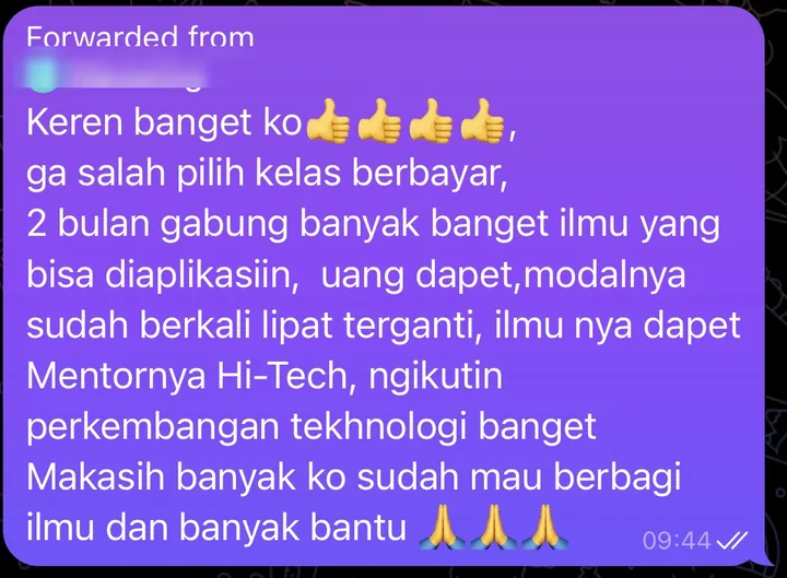 Testimoni member kelas M.: 2 bulan gabung