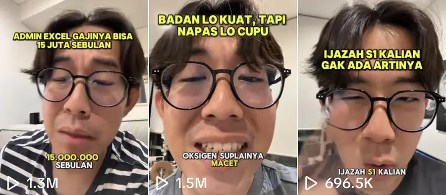 Screenshot akun TikTok Amos dengan jumlah views tiap video, gambar 5