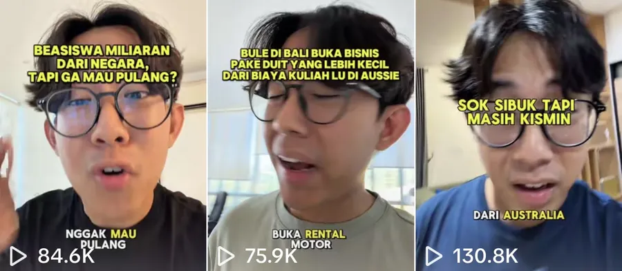 Screenshot akun TikTok Amos dengan jumlah views tiap video, gambar 13