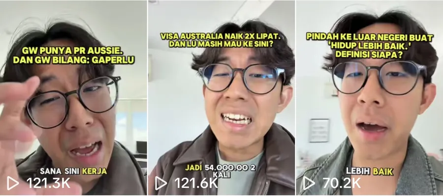 Screenshot akun TikTok Amos dengan jumlah views tiap video, gambar 14